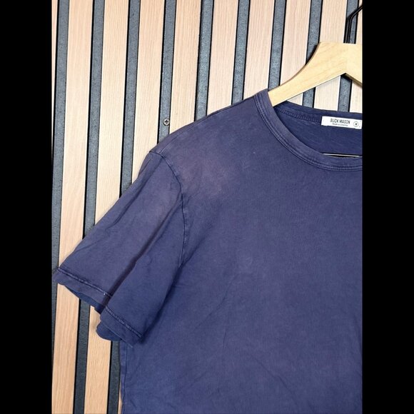 Buck Mason T Shirt Medium Blue Navy Short Sleeve Casual Tee 100% Cotton - Picture 6 of 8